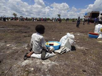 South Sudanese boy in Palorinya refugee settlement, Uganda.