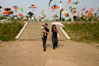 Die Ein-Kind-Familie war in China jahrzehntelang die Norm. Familie in Wuhan im Jahr 2006.