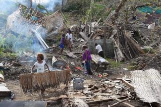 Cyclone damages in Vanuatu in March: small island developing states are particularly vulnerable to climate change.