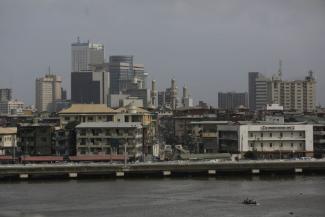 Lagos seen from the lagoon.