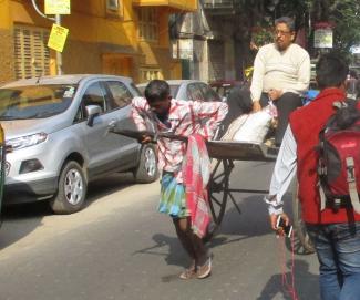 Breite soziale Gräben: Rikshaw-Walla in Kolkata.