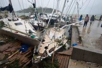 Small-island states are vulnerable in particular: damage caused by Cyclone Pam in Vanuatu in 2015.