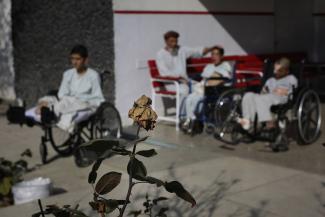 Young Afghan victims of war.