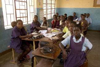 Village school in Zambia.