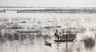 Fishermen in Lagos Lagoon.