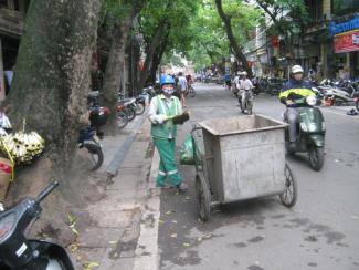 Keeping Hanoi tidy.