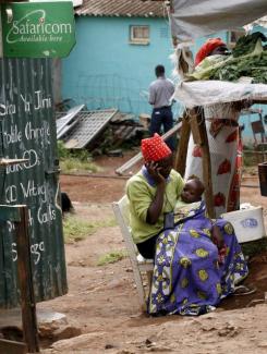 The assessment of mobile-phone usage, such as here in a slum in Nairobi, can help to predict trends.