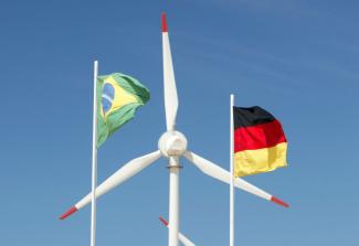 Brazilian-German cooperation: a Brazilian wind power plant funded by the KfW Development Bank.