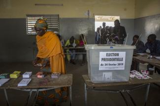 Ein Wahllokal in Senegals Hauptstadt Dakar.